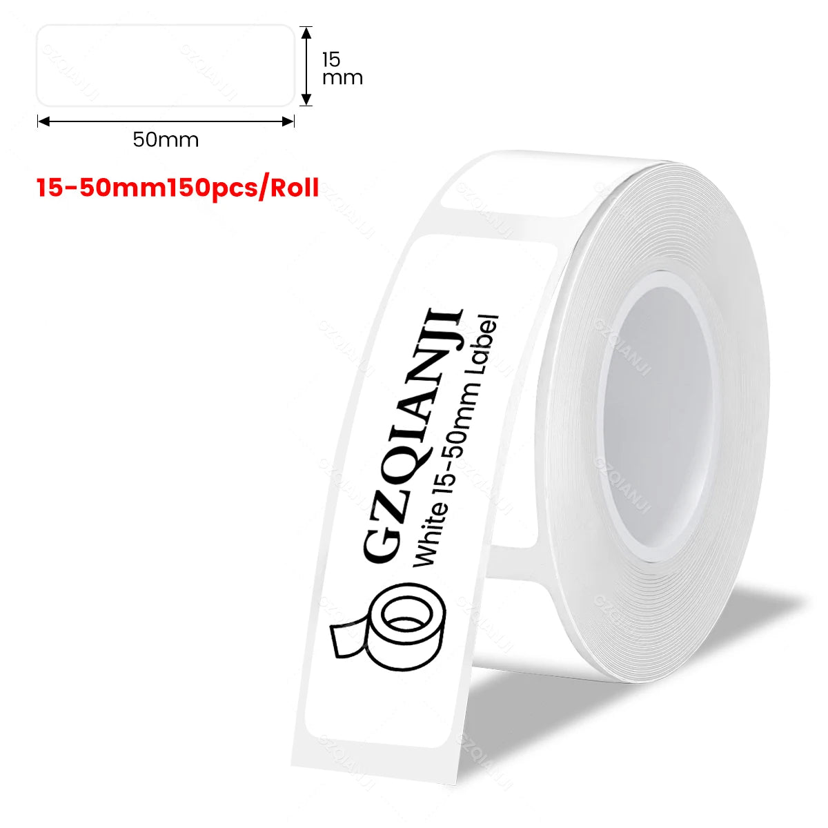 P15 Thermal Label Rolls – Multi-Size White & Transparent Stickers Thermal Label Rolls PRIMED 15-50mm150pcs