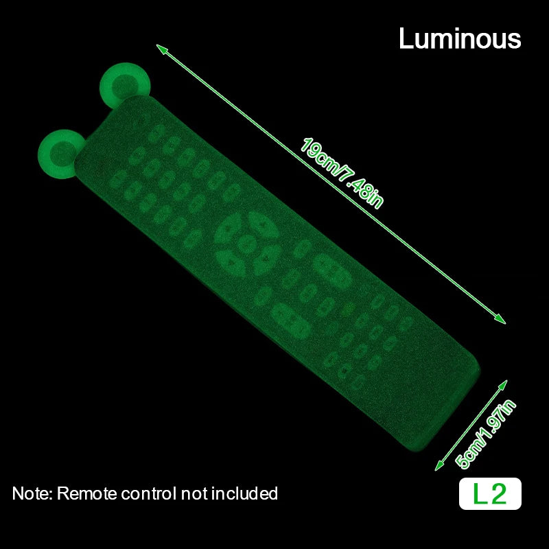 Silicone Remote Control Cover Bear Ear Glow-in-Dark S/M/L