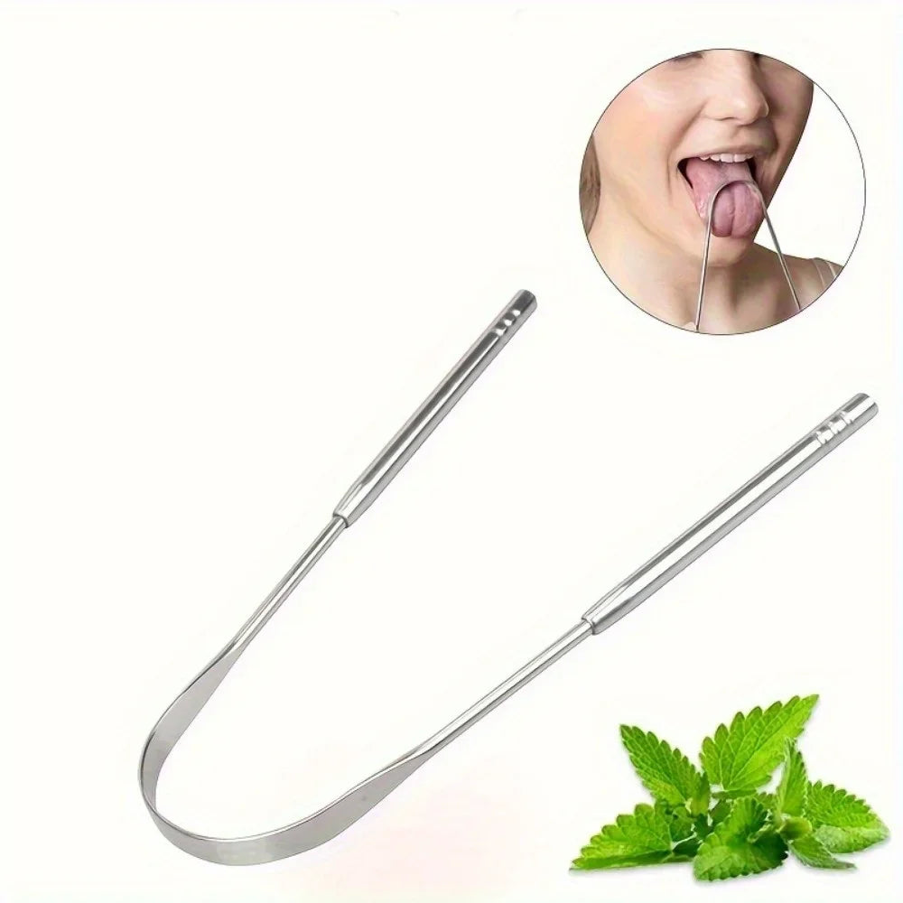 U-Shaped Stainless Steel Tongue Scraper – Oral Hygiene Tool