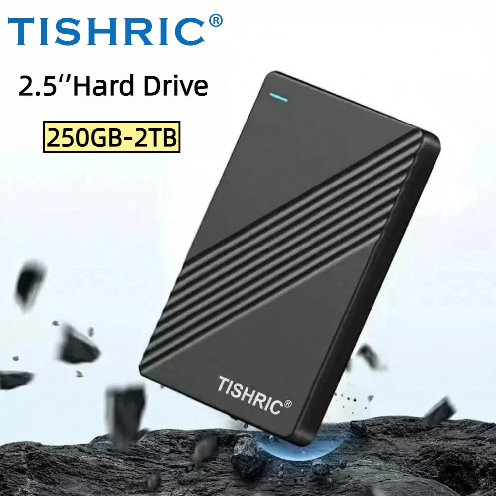 TISHRIC Portable External Hard Drive USB 3.0 – Up to 2TB Portable External HDD PRIMED
