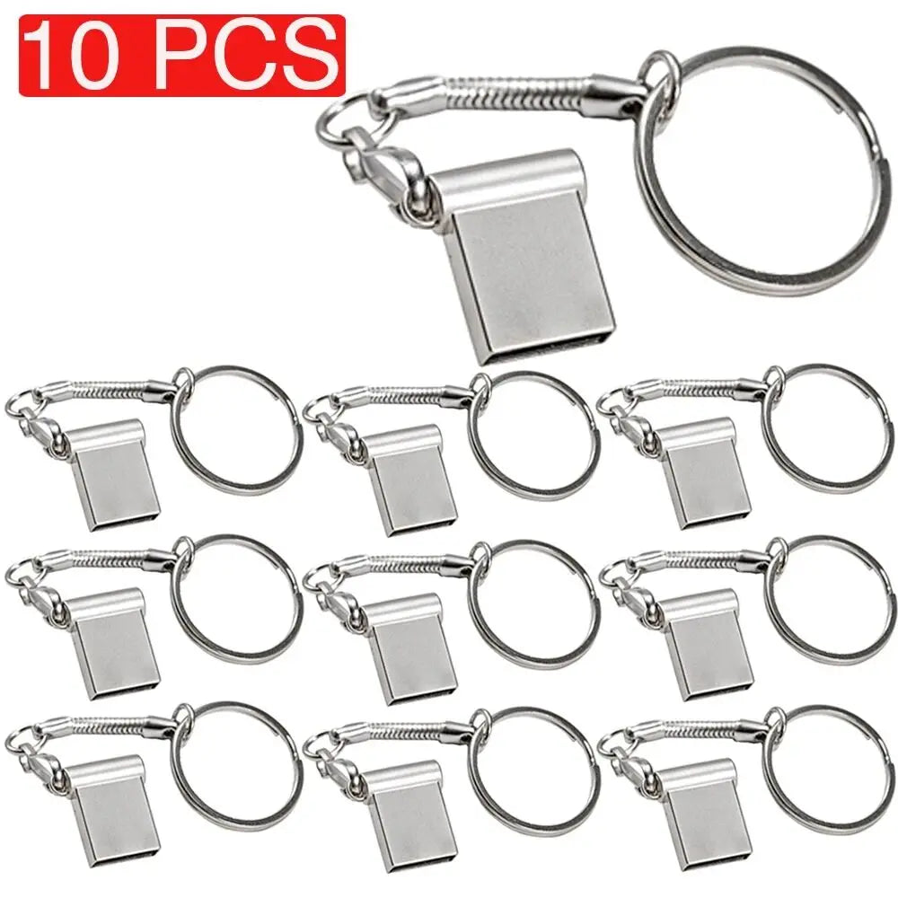 10-Pack Mini Metal USB Flash Drives | Free Custom Logo 128GB USB Flash Drive PRIMED