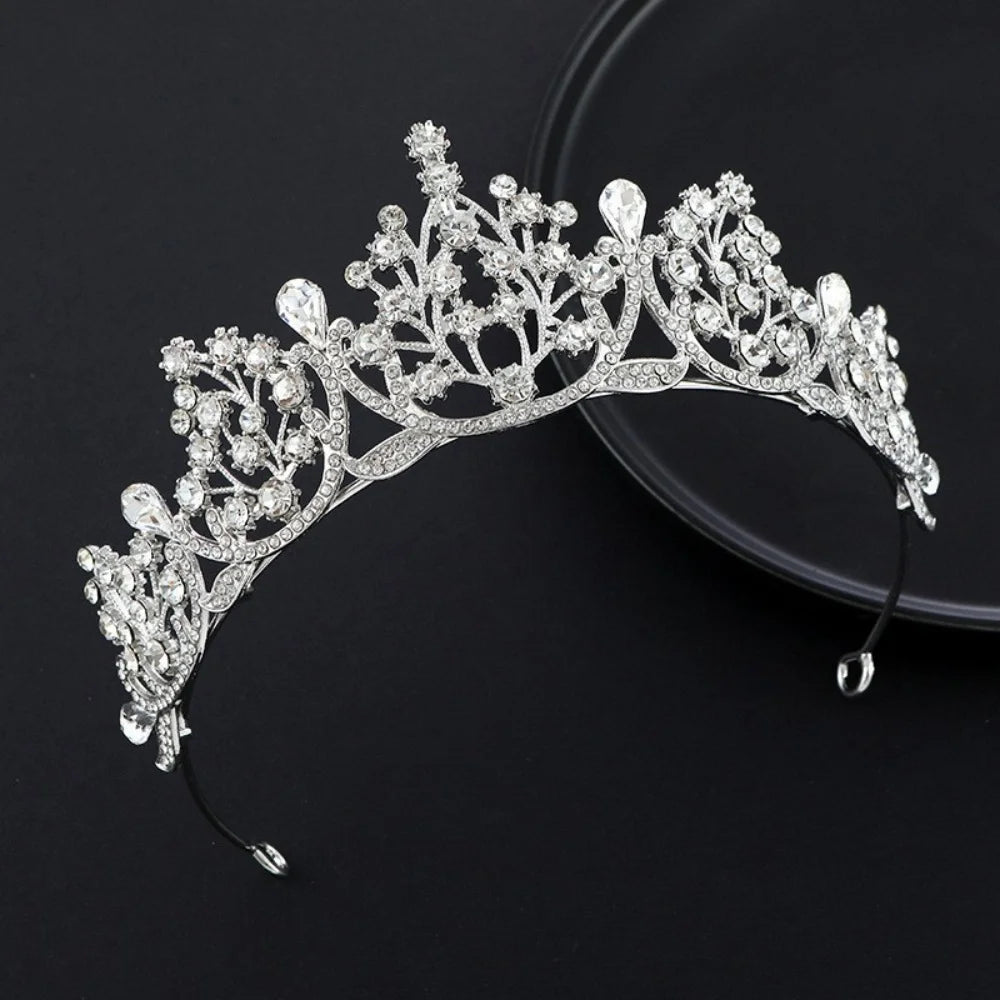 Rhinestone Crystal Tiara Crown Baroque Bridal Wedding Headband