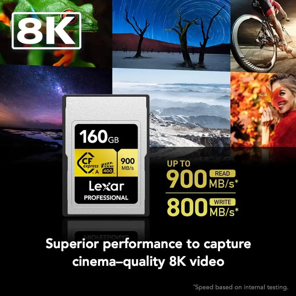 Lexar CFexpress Type A Gold VPG400 – 80GB & 160GB for Sony CFexpress Memory Card PRIMED