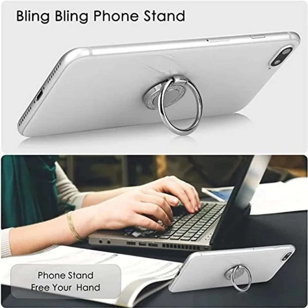 Ultra-Thin Finger Ring Phone Holder – 360° Rotation Kickstand Phone Ring Holder PRIMED