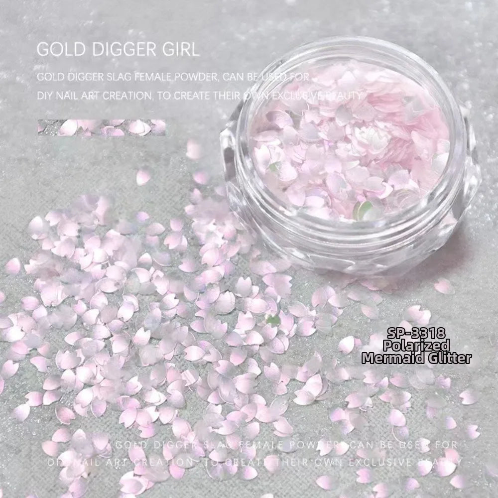 Nail Art Glitter Sequins – Heart Flower Butterfly Mermaid Iridescent