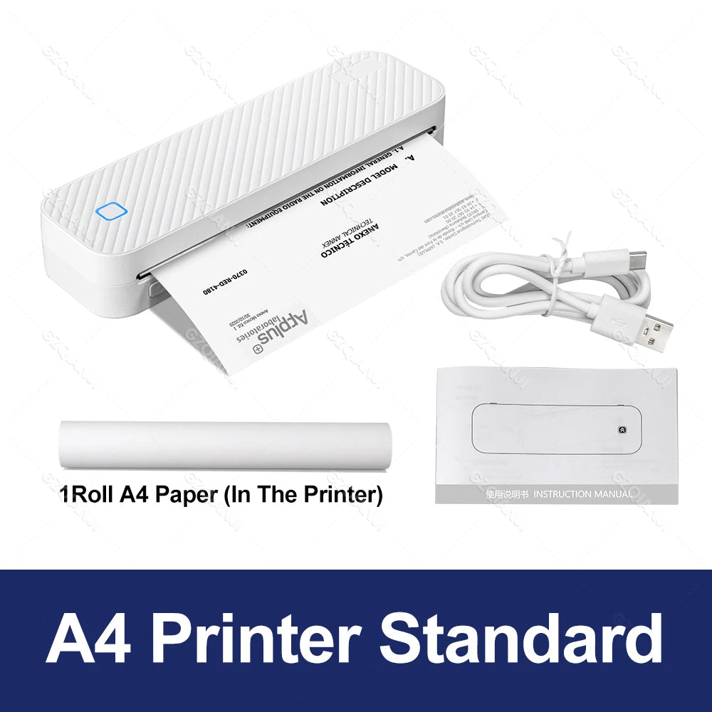Portable A4 Bluetooth Thermal Printer | Inkless PDF & Doc Thermal Printer PRIMED A4 printer