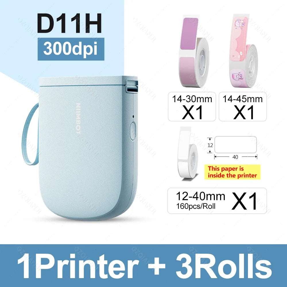 Niimbot D11H 300DPI Bluetooth Portable Thermal Label Printer