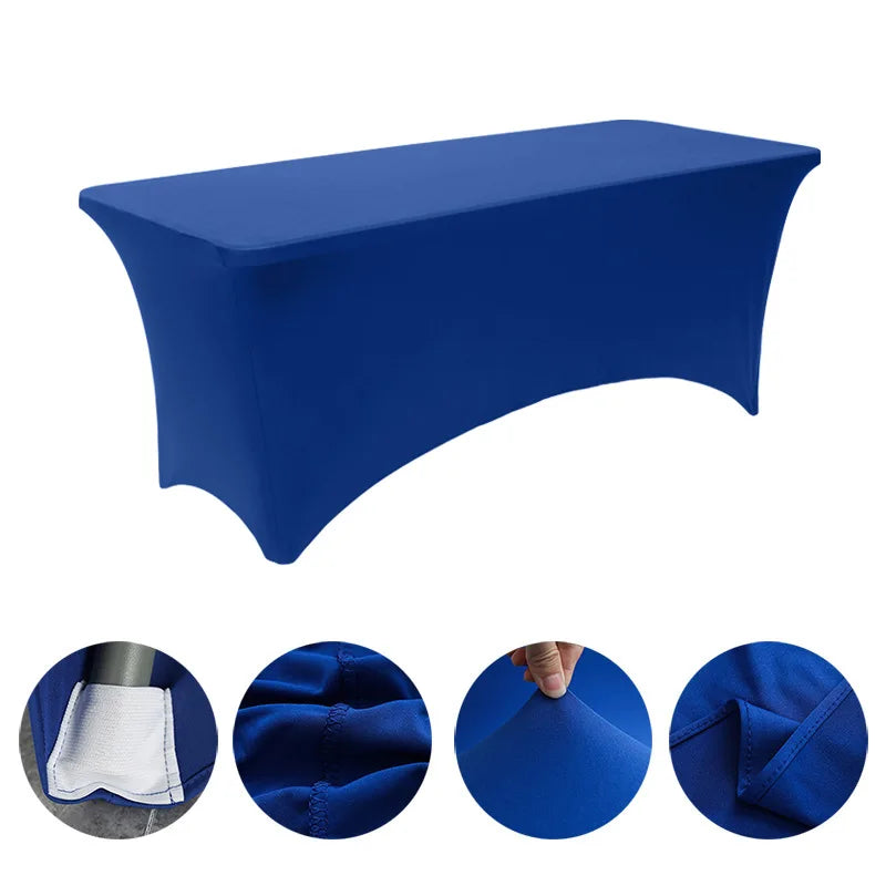 Stretch Spandex Table Cover 4 6 8 FT | Washable Wrinkle Resistant