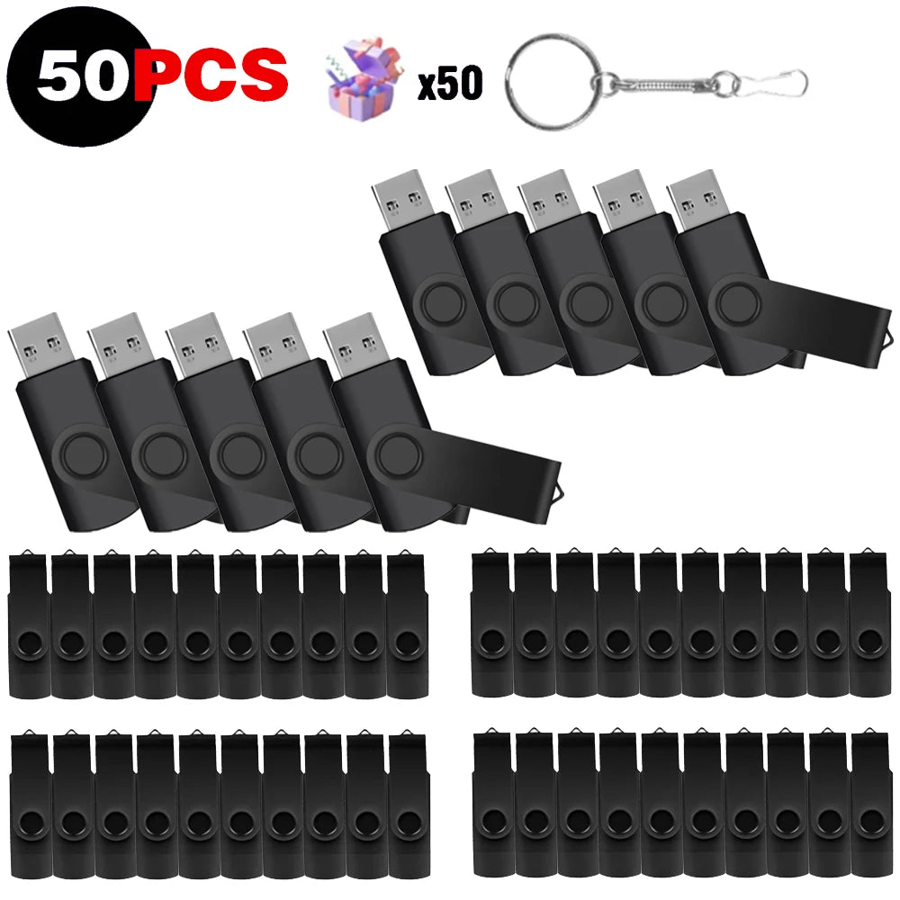 50-Pack USB 2.0 Flash Drives 128MB–16GB | Free Laser Logo USB Flash Drive PRIMED black 16GB - 50PCS CN