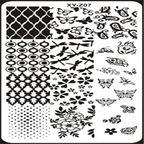 MAFANAILS Nail Art Stamping Plate – Multi-Design Stencil XY-Z