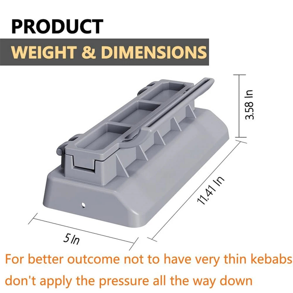 LMETJMA Large Kebab Maker Press – Manual BBQ Skewer Mold Kebab Maker Press PRIMED
