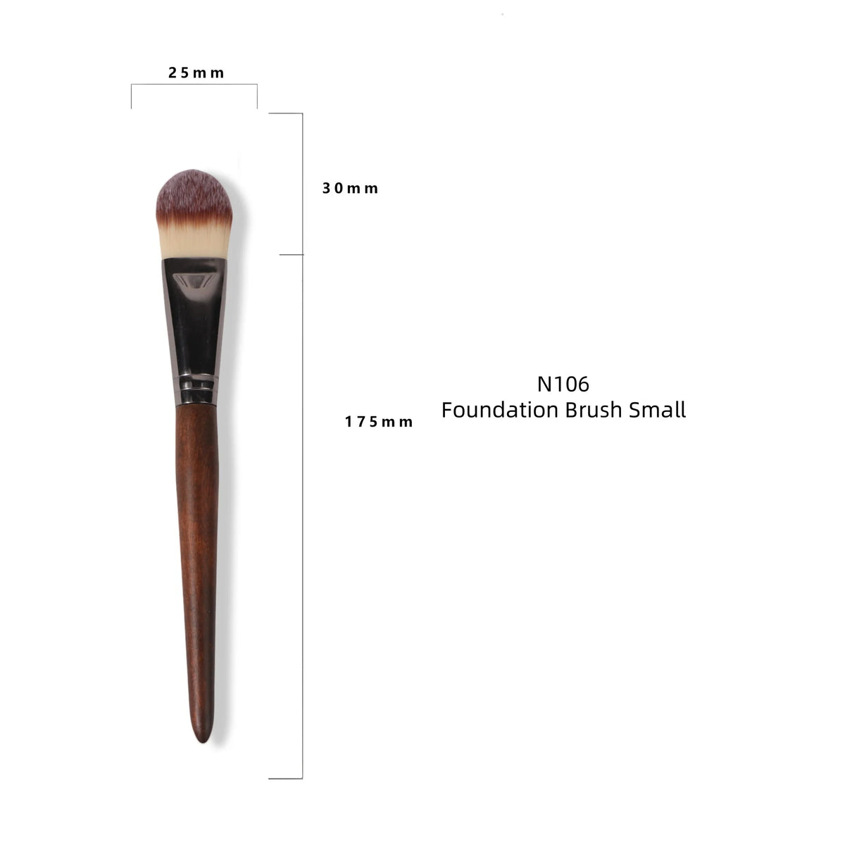 Goat Hair Makeup Brush Set – Foundation, Blush & Eyeshadow