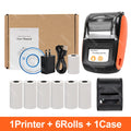 58mm Bluetooth Thermal Receipt Printer – iOS Android Windows Thermal Receipt Printer PRIMED OR Add 6Rolls 1Case EU Plug
