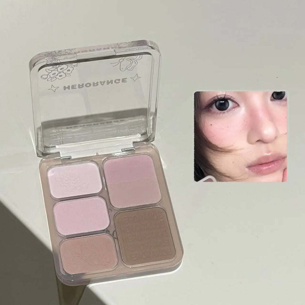 HERORANGE 5-Color Eyeshadow Palette – Matte & Shimmer