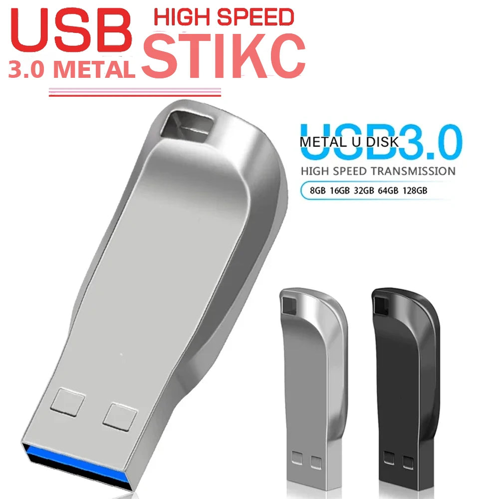JASTER USB 3.0 Metal Flash Drive 8GB–128GB | Custom Logo USB Flash Drive PRIMED