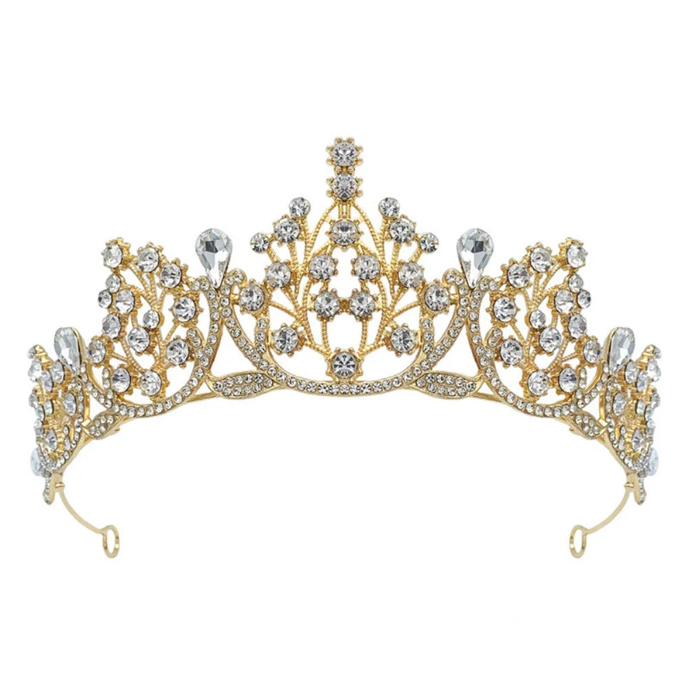 Rhinestone Crystal Tiara Crown Baroque Bridal Wedding Headband