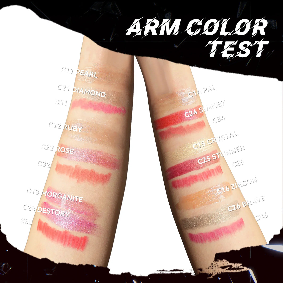 MLSMILE Diamond Lip Gloss, Matte Liner & Lipstick Kit