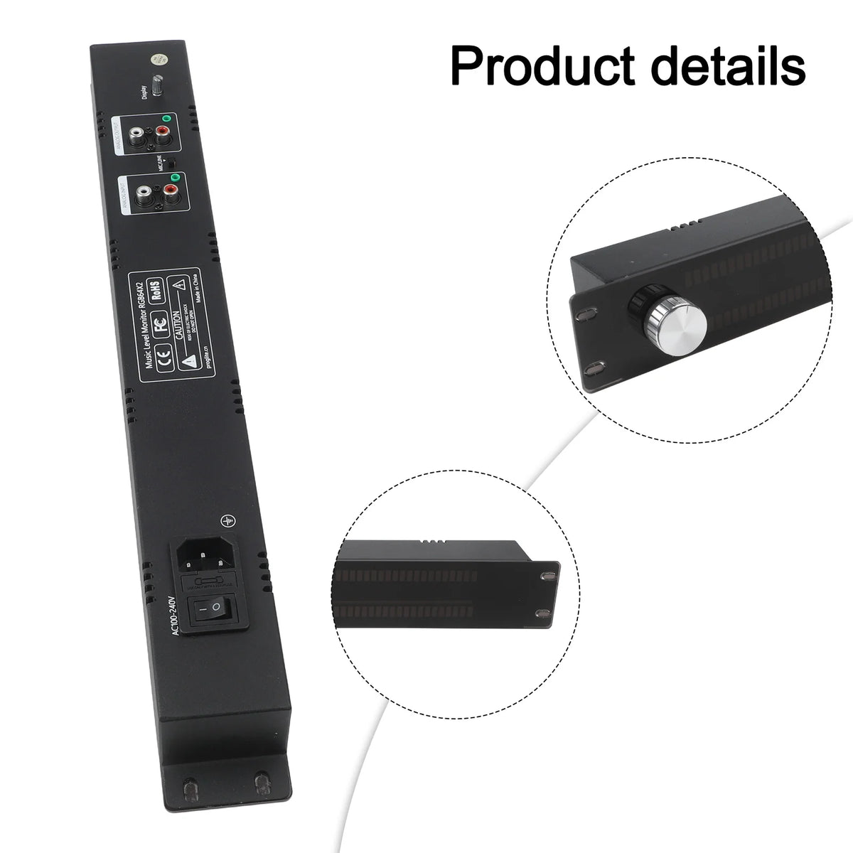 LED Music Spectrum Analyzer 64×2 VU Meter – Voice & Remote