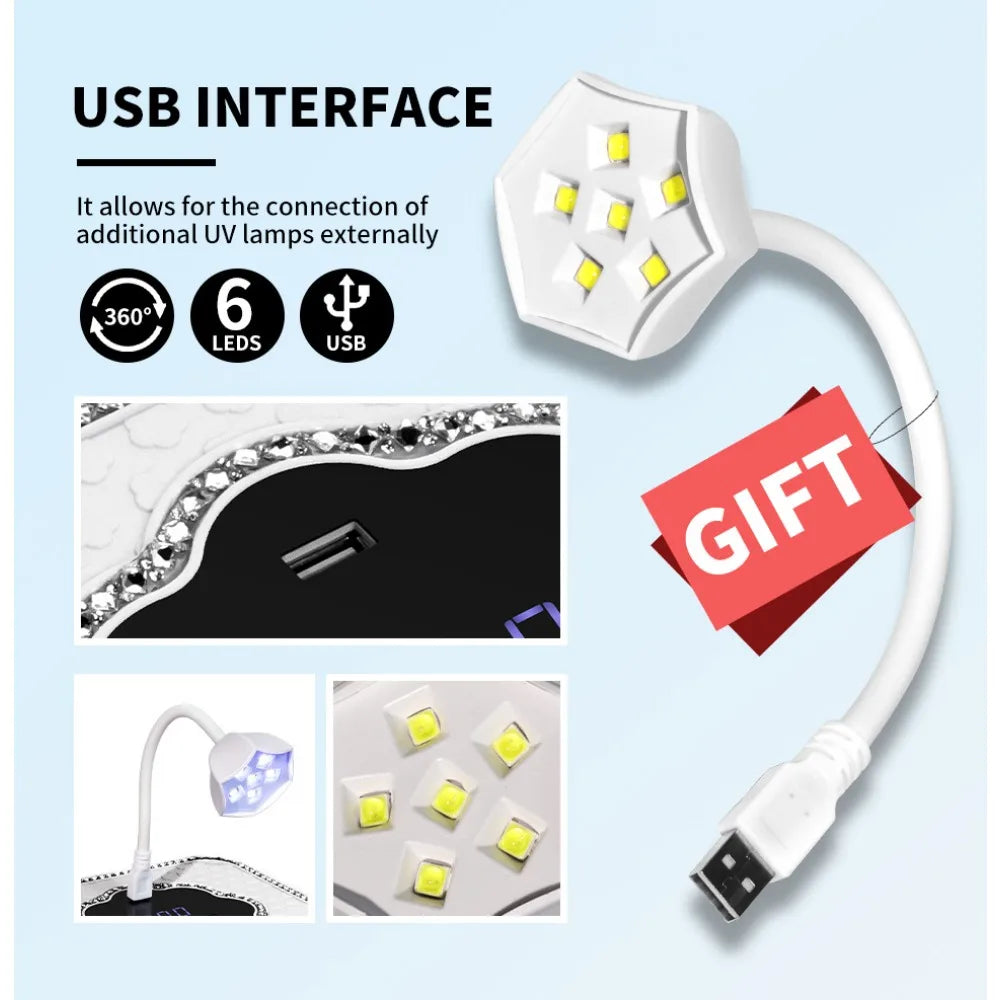 UV LED Nail Lamp 45 Beads – Gel Polish Curing Dryer