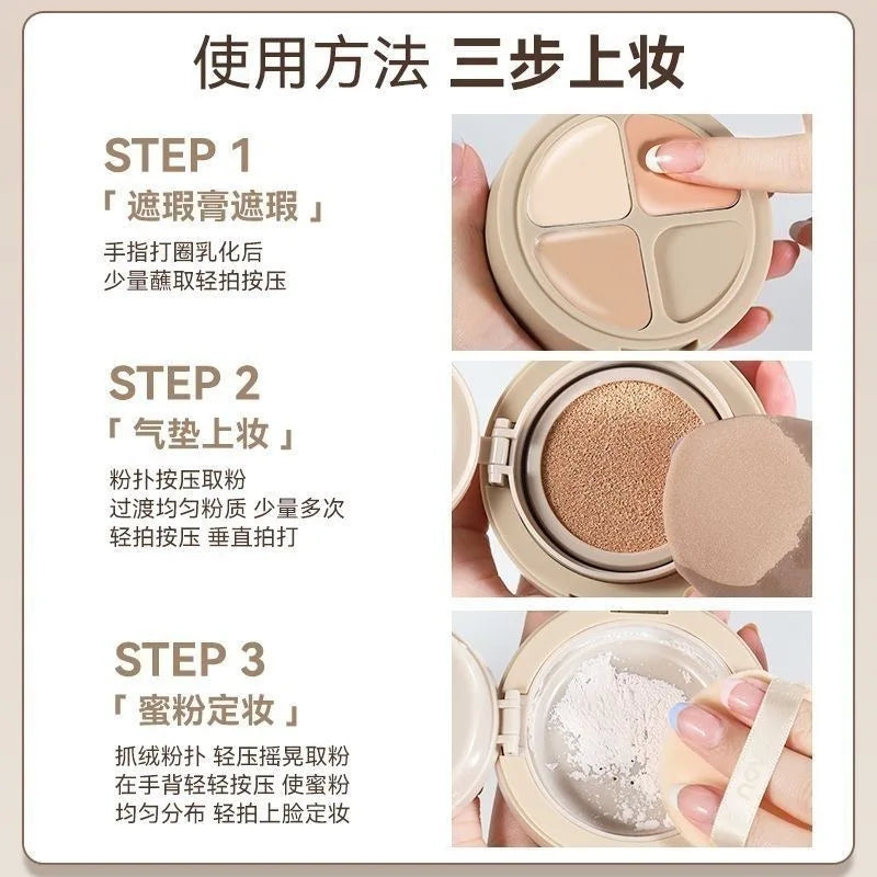 NOVO 3-in-1 Concealer Cushion Cream – Oil Control & Setting