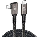 Thunderbolt 4 90° USB-C Cable 40Gbps 8K 240W PD | Hannord Thunderbolt USB-C Cable PRIMED Gray 1.5m