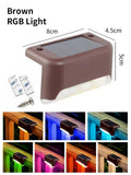 Solar Deck & Stair Lights Outdoor Waterproof – 1/2/4 Pack Solar Outdoor Lights PRIMED RGB 4 Pieces