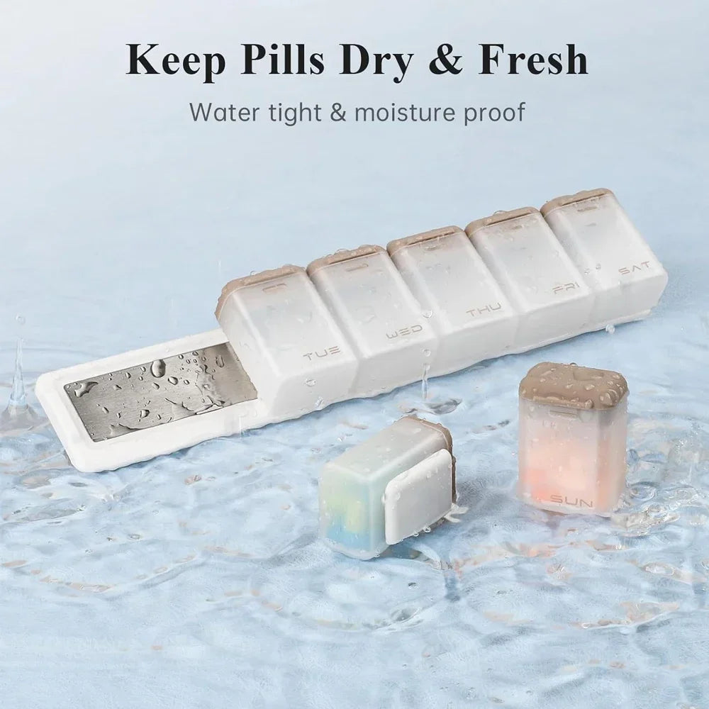 Weekly Pill Organizer – Extra Large 7-Day Magnetic Pill Box