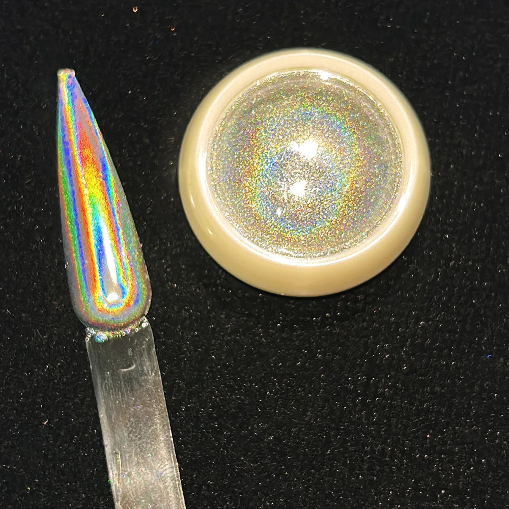 Holographic Nail Glitter Powder – Chrome Mirror Pigment Dust