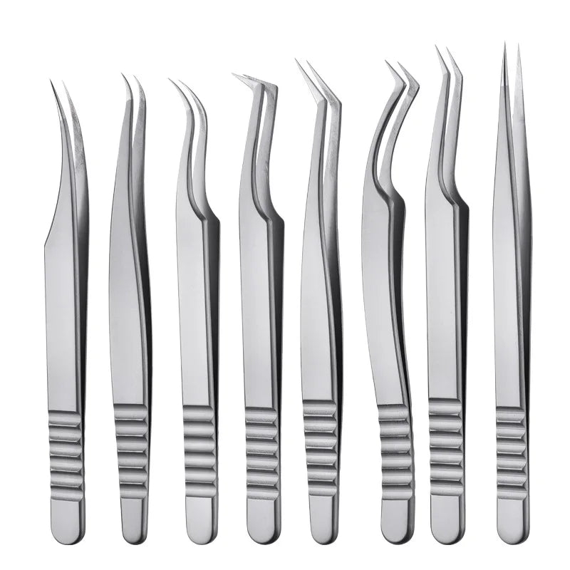 Stainless Steel Eyelash Extension Tweezers | Volume Lash Tool