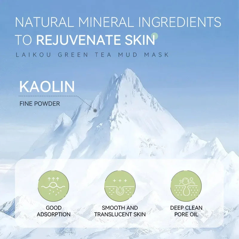 LAIKOU Green Tea Clay Mask 100g | Pore Minimizing Oil Control Clay Face Mask PRIMED