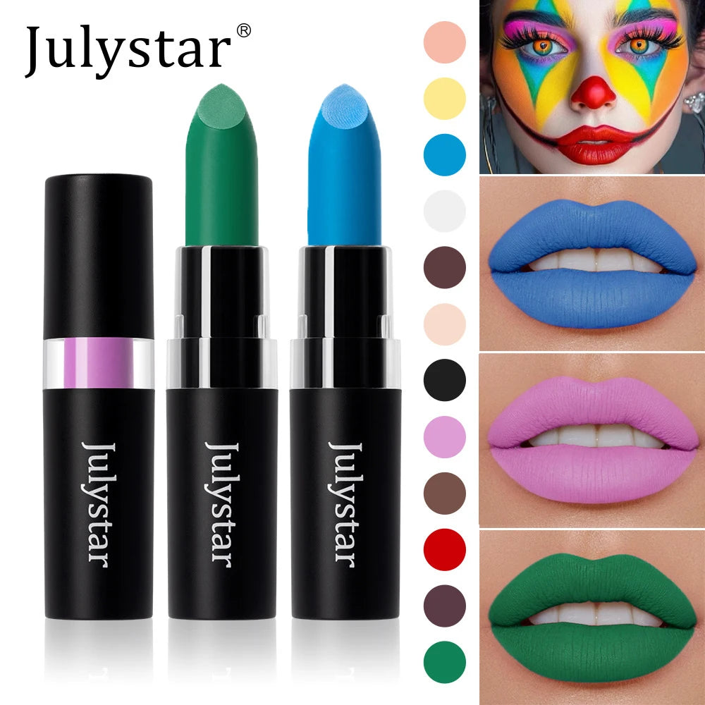 Julystar 12 Colors Matte Lipstick – Waterproof Bold Shades Matte Lipstick PRIMED