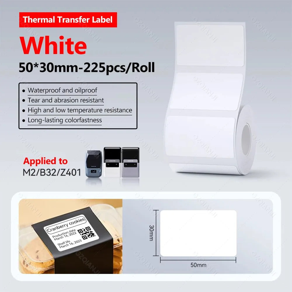 Niimbot M2 300DPI Portable Thermal Transfer Label Printer Thermal Label Printer PRIMED OnlyLabel WH50-30mm
