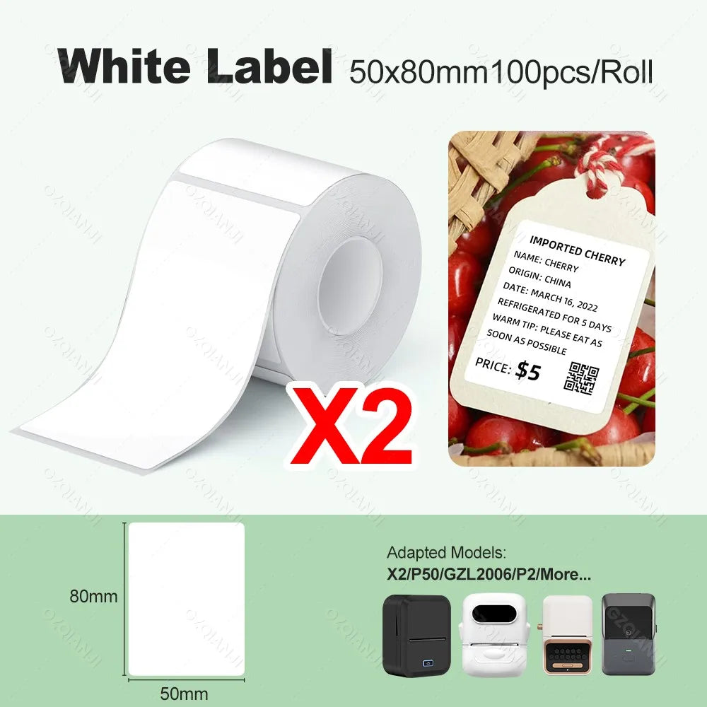 P2 Mini Bluetooth Thermal Label Printer – Inkless Sticker Maker Thermal Label Printer PRIMED Only 2WH 5080