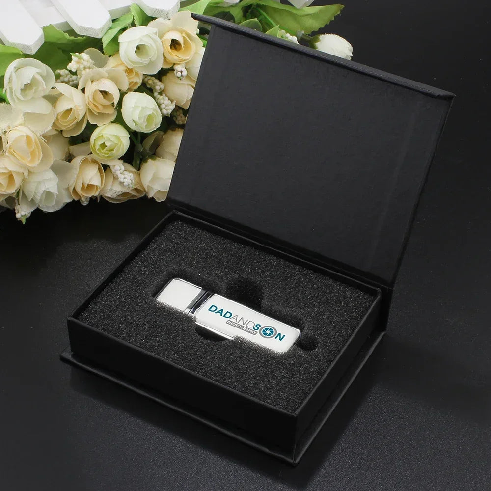 10-Pack Leather USB 3.0 Flash Drives 128GB | Free Custom Logo USB Flash Drive PRIMED