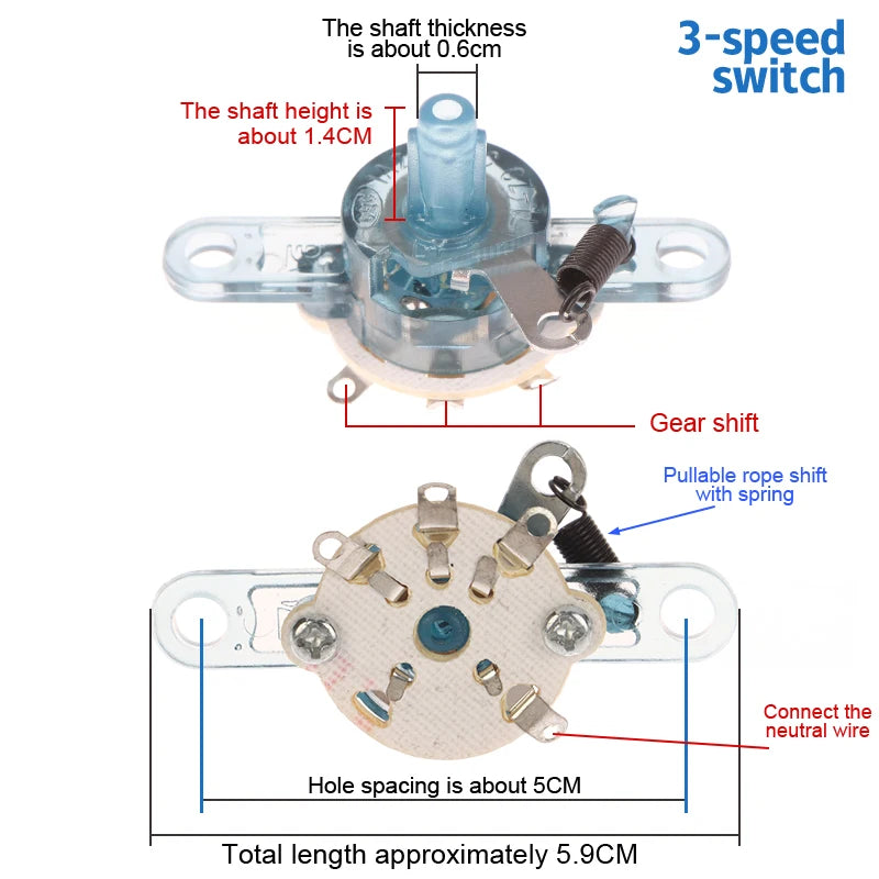 Round Fan Speed Control Switch – Floor & Wall Fan Replacement