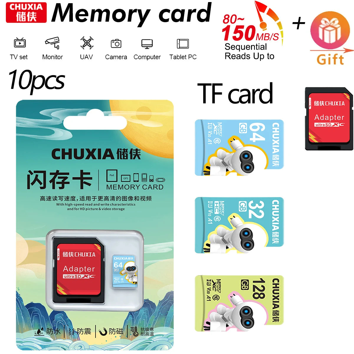 10-Pack Class 10 Micro SD Cards 32GB–256GB | TF Flash Memory Micro SD Card PRIMED