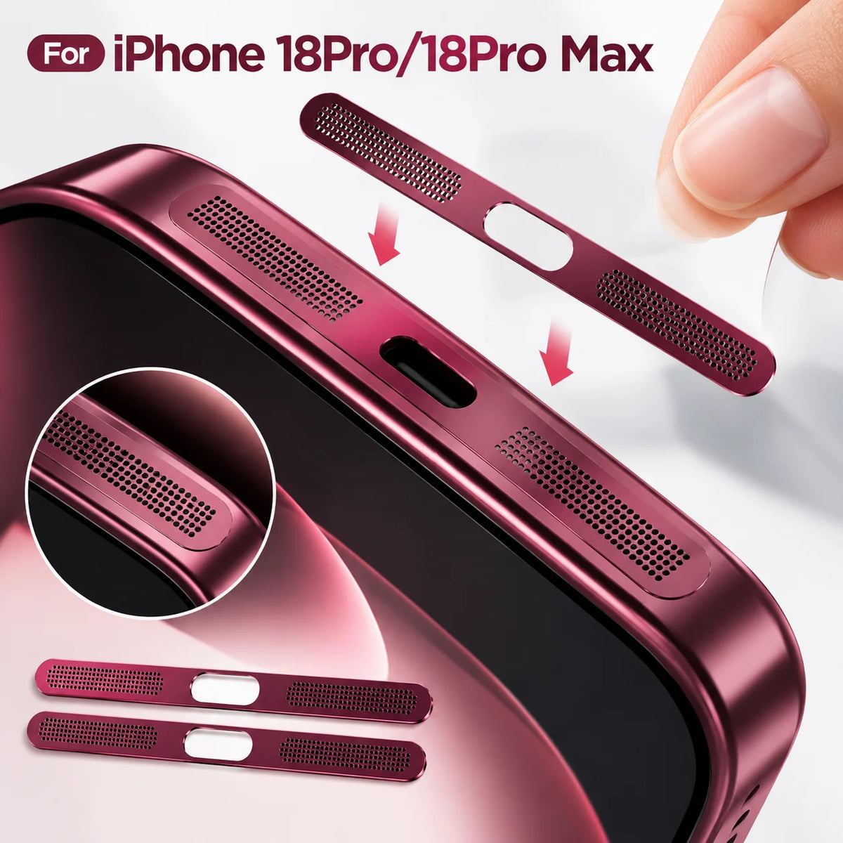 Metal Speaker Dustproof Mesh Cover for iPhone 18 Pro & Pro Max
