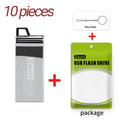 10-Pack Metal USB Flash Drives 4GB–128GB | Free Custom Logo USB Flash Drive PRIMED 512M Silver