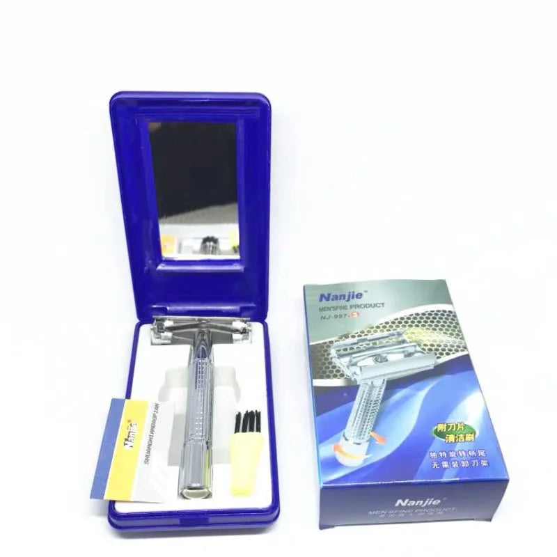 Double Edge Safety Razor for Men – Stainless Steel + 10 Blades
