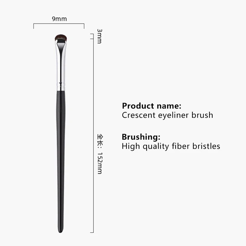 Crescent Eyeliner & Eye Detail Brush – Precision Makeup Tool Makeup Brush PRIMED