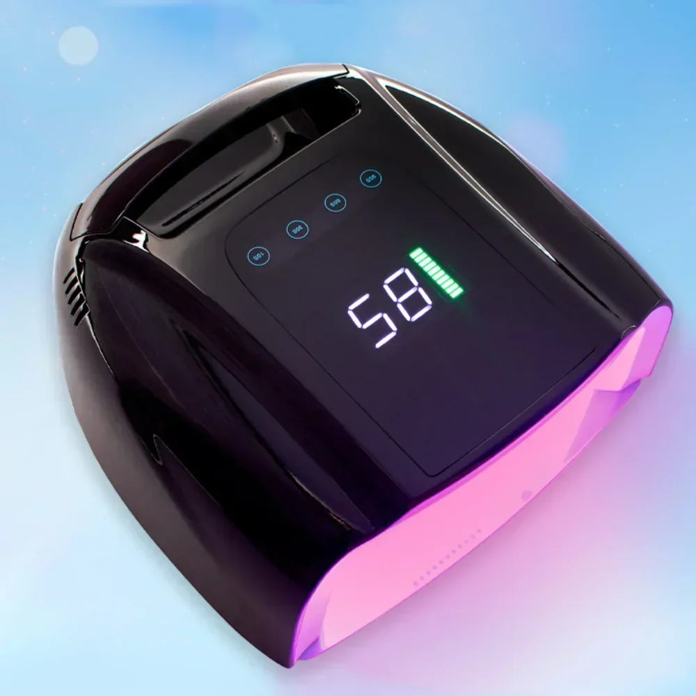 96W Wireless Rechargeable UV LED Nail Lamp – Gel Polish Dryer UV LED Nail Lamp PRIMED