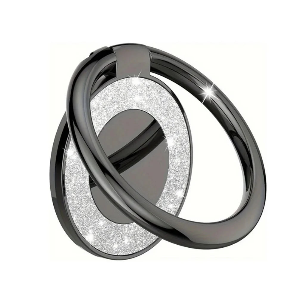 Ultra-Thin Finger Ring Phone Holder – 360° Rotation Kickstand Phone Ring Holder PRIMED Black