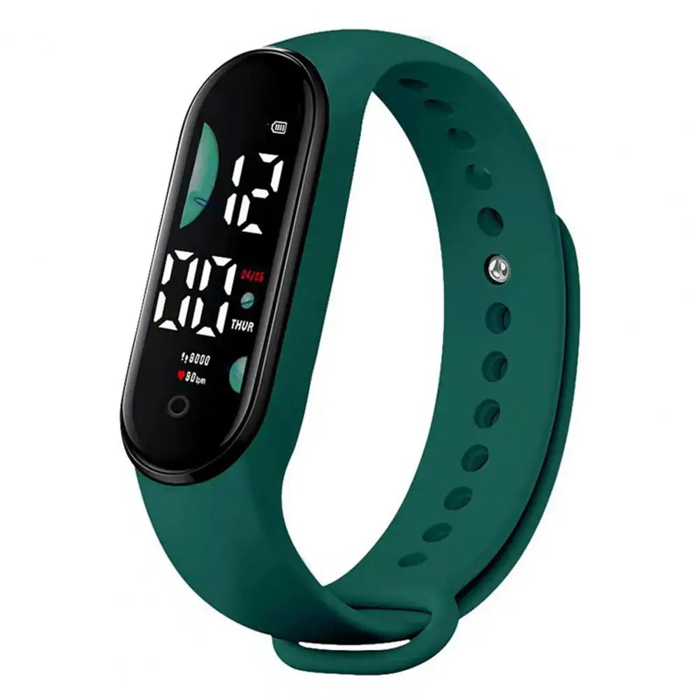 M9 Kids LED Digital Touch Watch – Waterproof Sports Bracelet Kids Digital Watch PRIMED Atrovirens