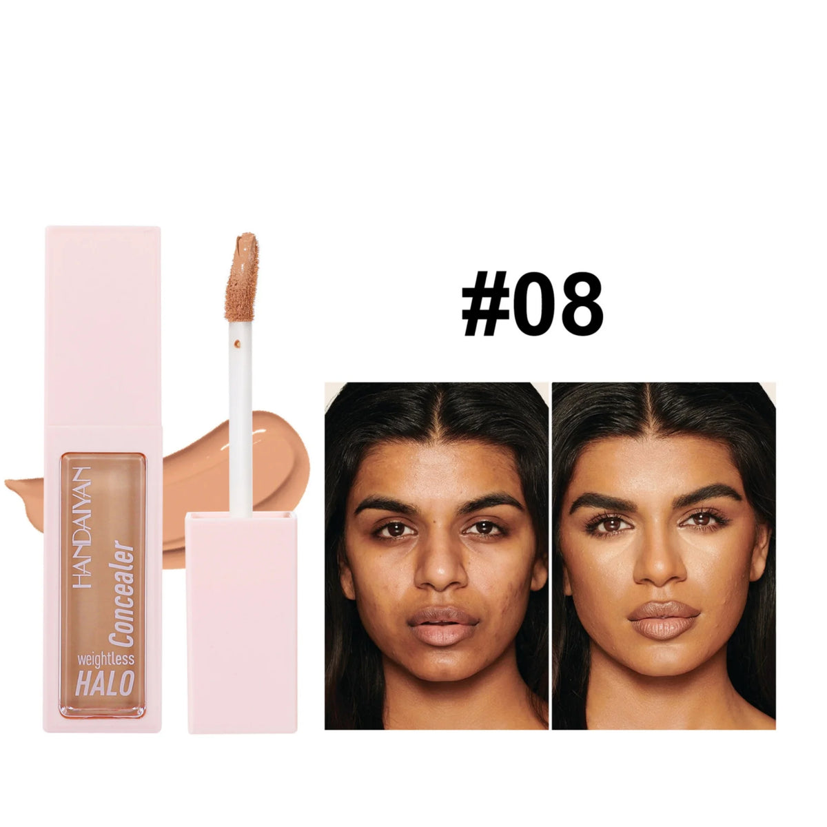 Handaiyan Matte Liquid Concealer – Full Coverage, 8 Shades