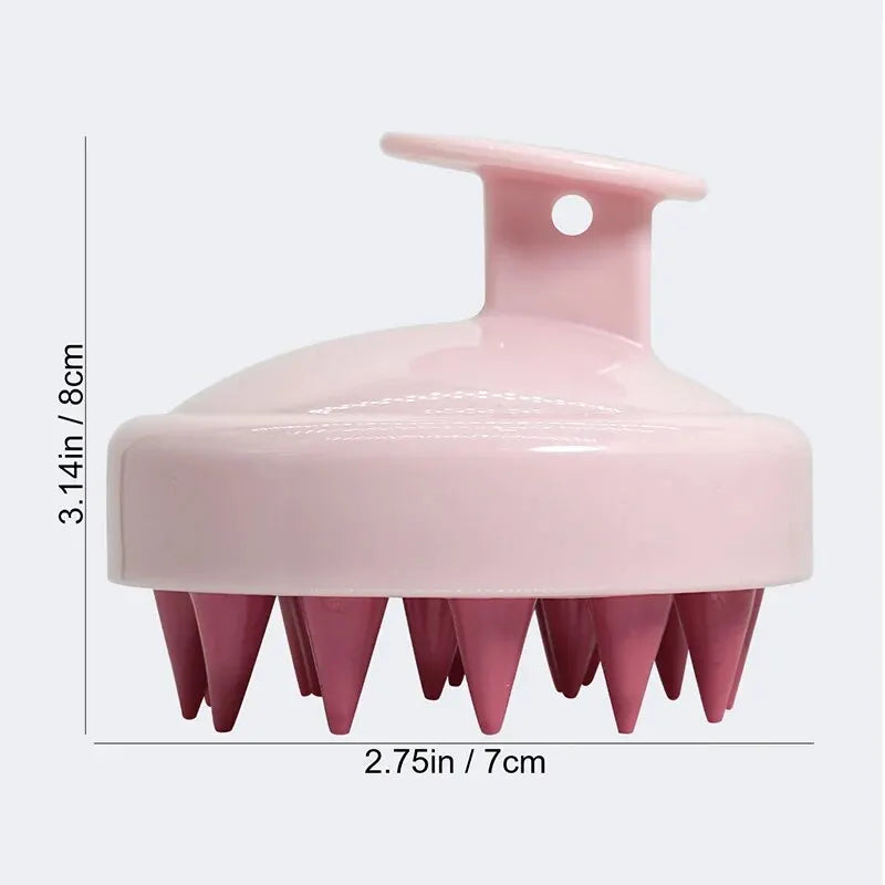 Silicone Scalp Massage Shampoo Brush – Hair & Body Scrubber Scalp Massage Brush PRIMED pink