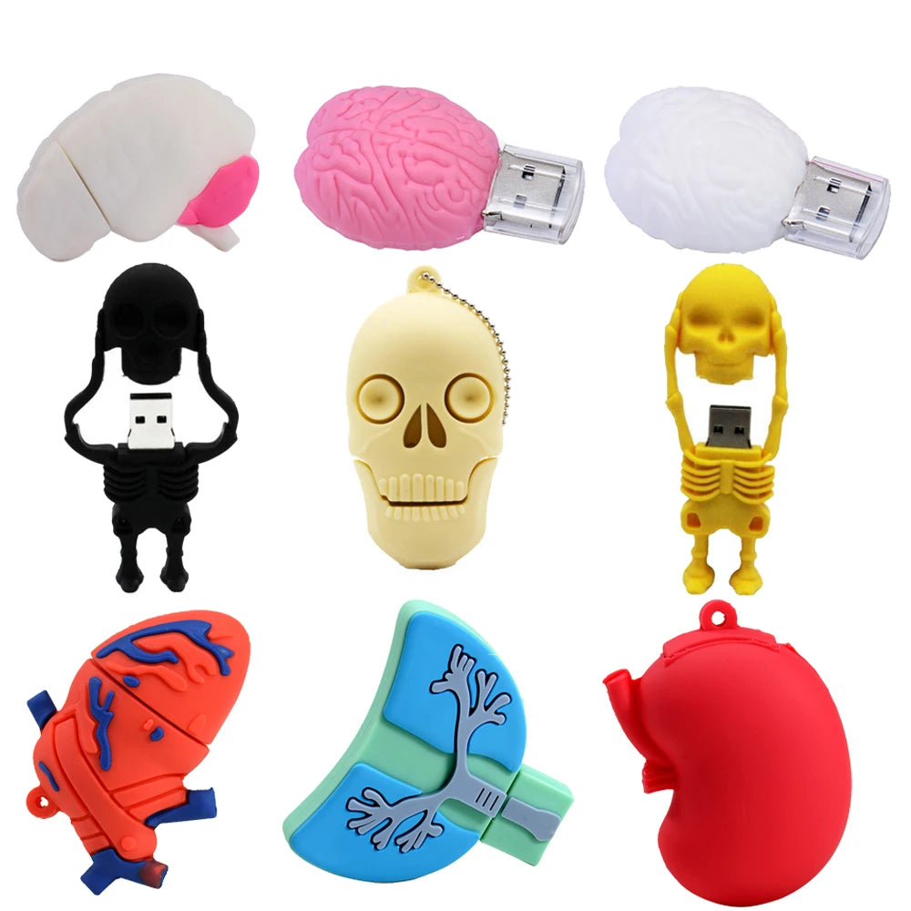 JASTER Brain-Shaped USB 2.0 Flash Drive 4GB–64GB | Gift USB Flash Drive PRIMED
