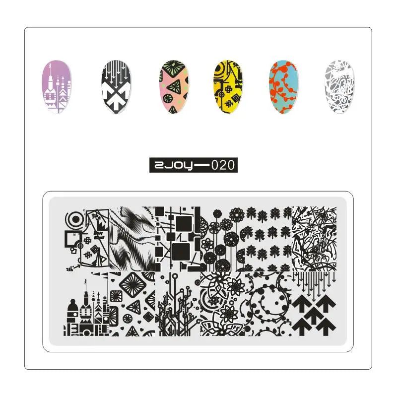 Nail Art Stamping Plate 6×12cm – Cactus Floral & Animal Designs Nail Stamping Plate PRIMED Zjoy20