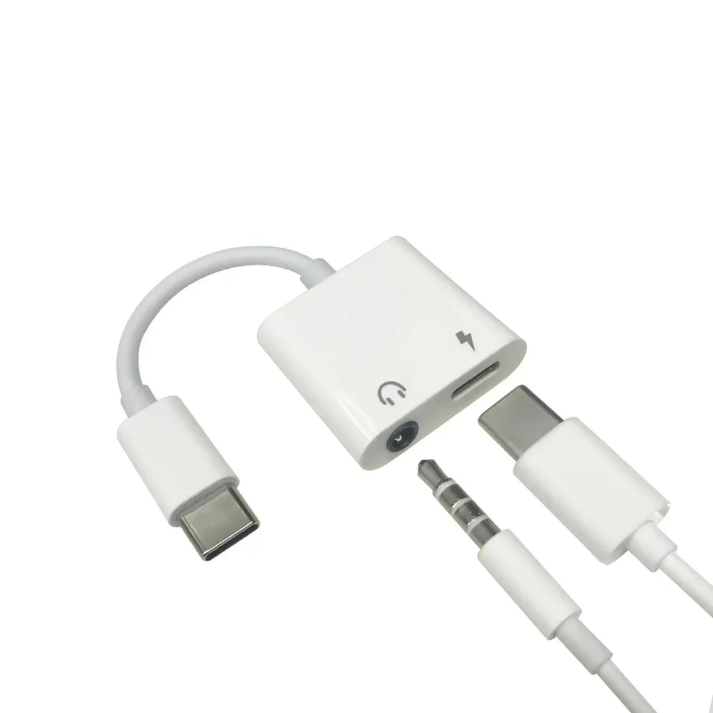 2-in-1 USB-C to 3.5mm Adapter with 60W PD Charging USB-C Audio Adapter PRIMED