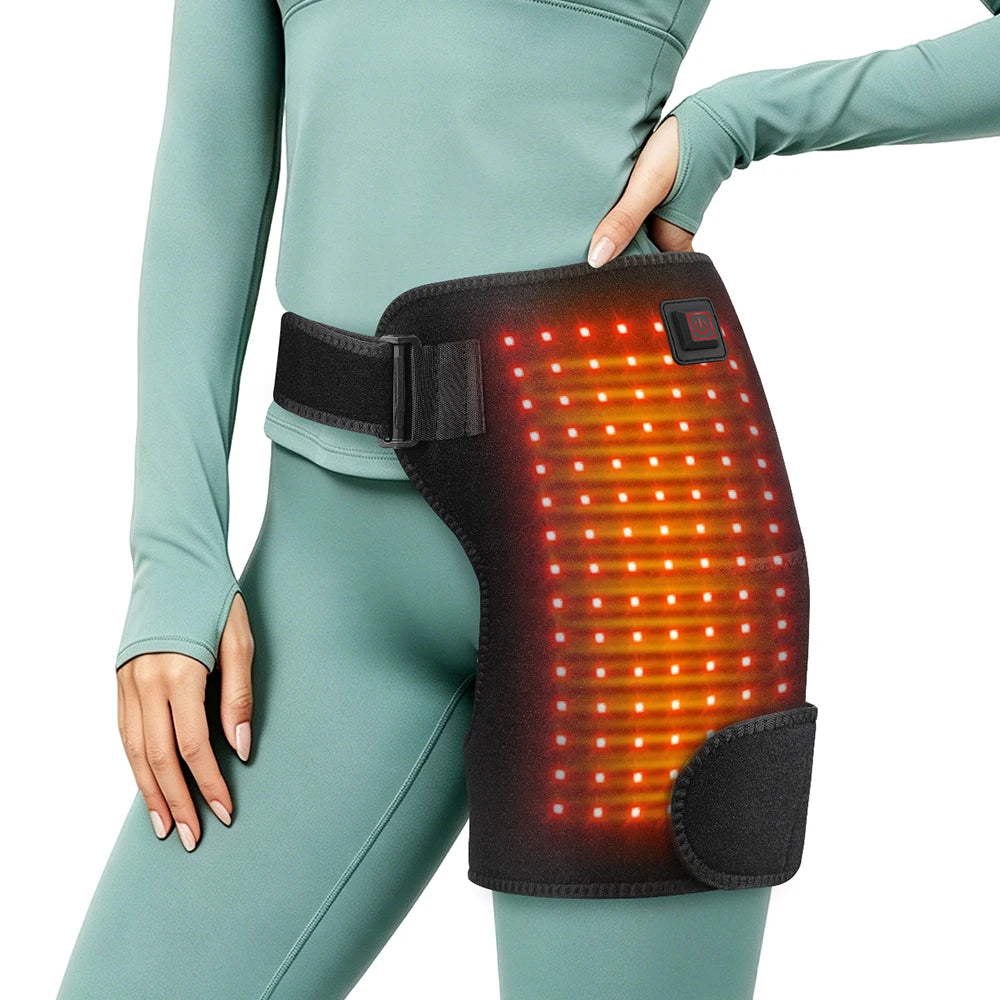 USB Heated Shoulder Wrap | 105 LED 660nm Red Light Therapy Heated Shoulder Wrap PRIMED for Hip