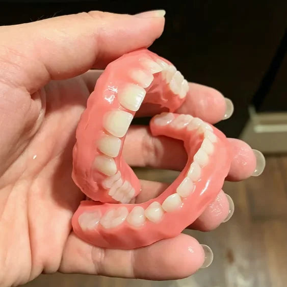 Soft Silicone Snap-On Dentures Full Set – Upper & Lower Teeth